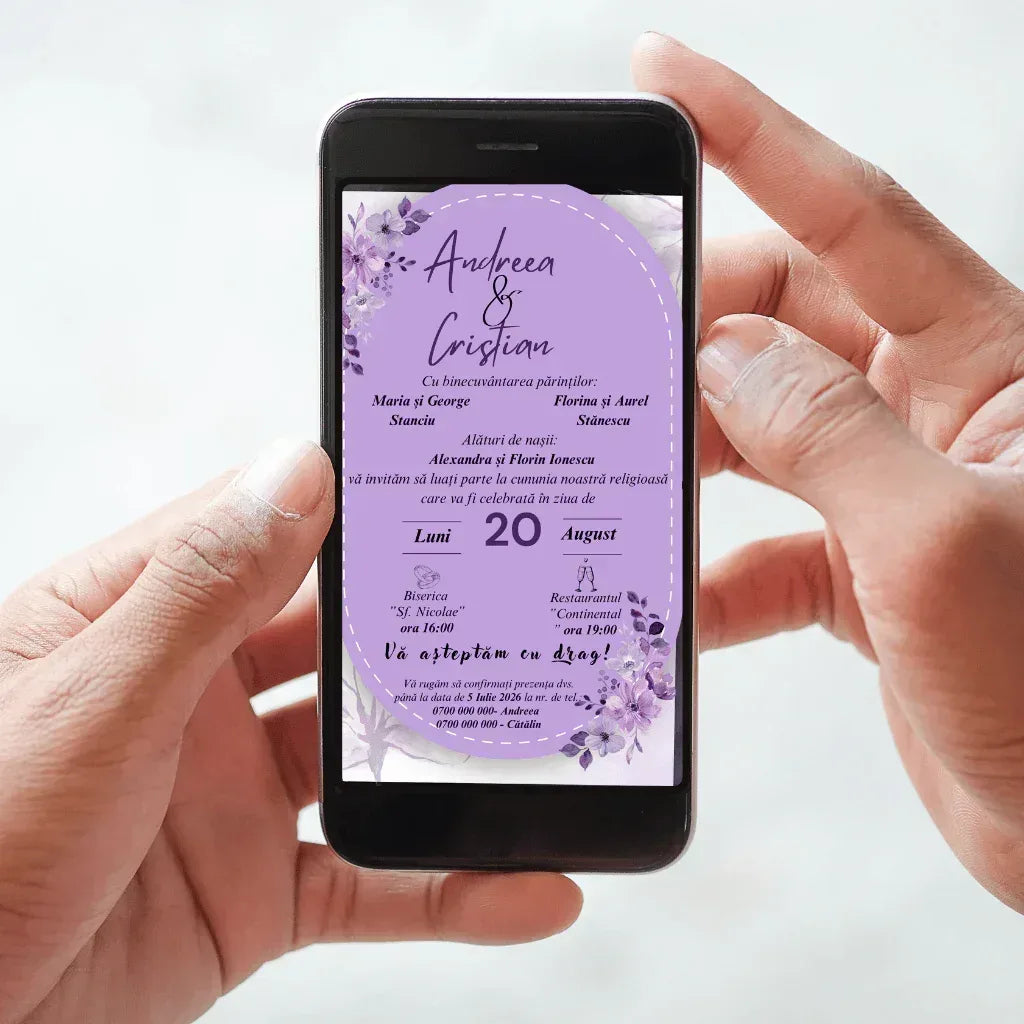 Invitatie Digitala cod Magnific C.36 - MirajulNuntii.ro