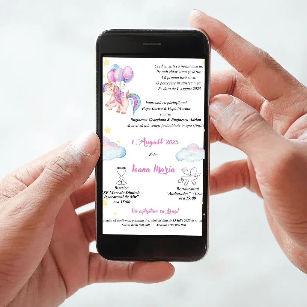 Invitatie Digitala cod Magnific B.15 - MirajulNuntii.ro