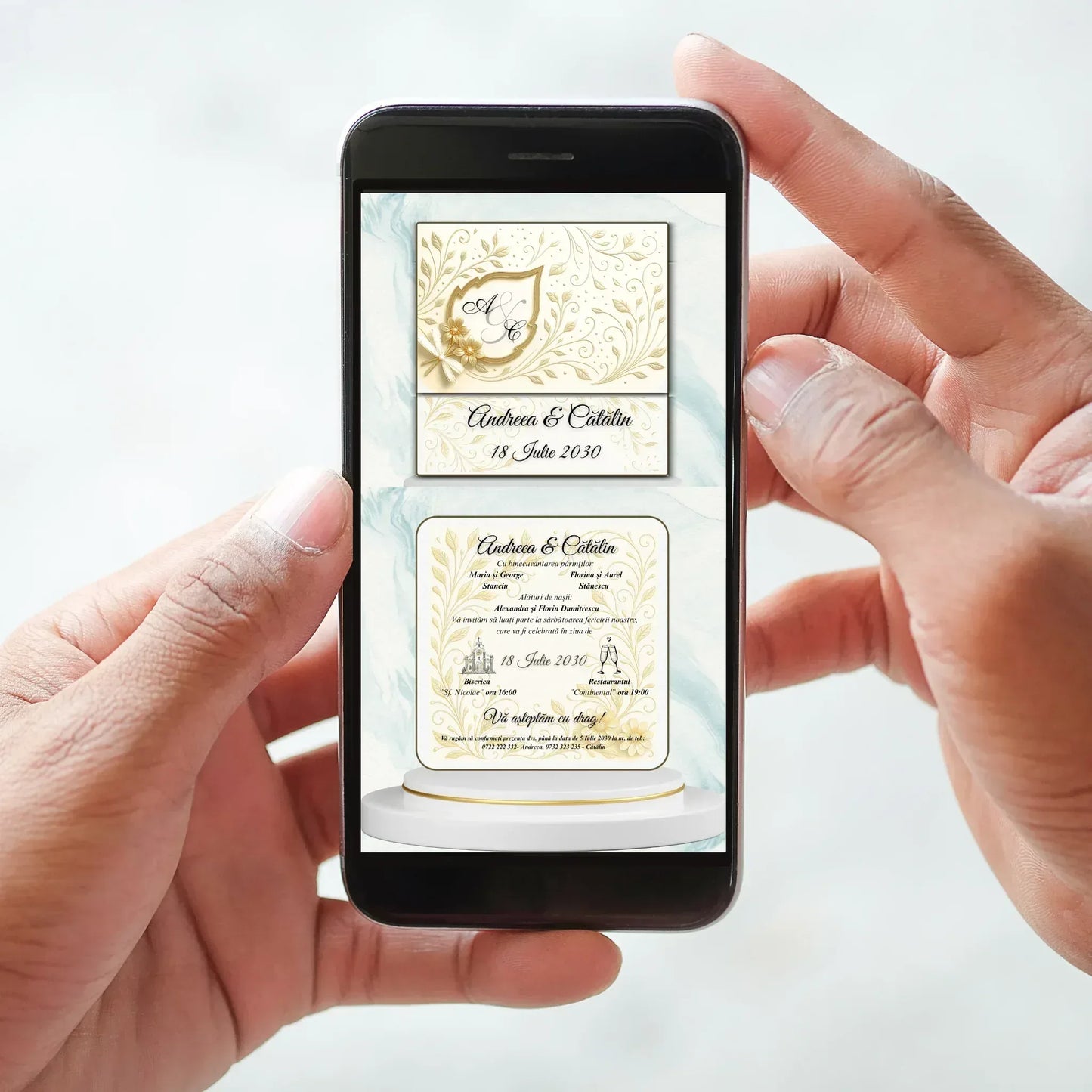 Invitatie Digitala cod Magnific C.20201 - MirajulNuntii.ro