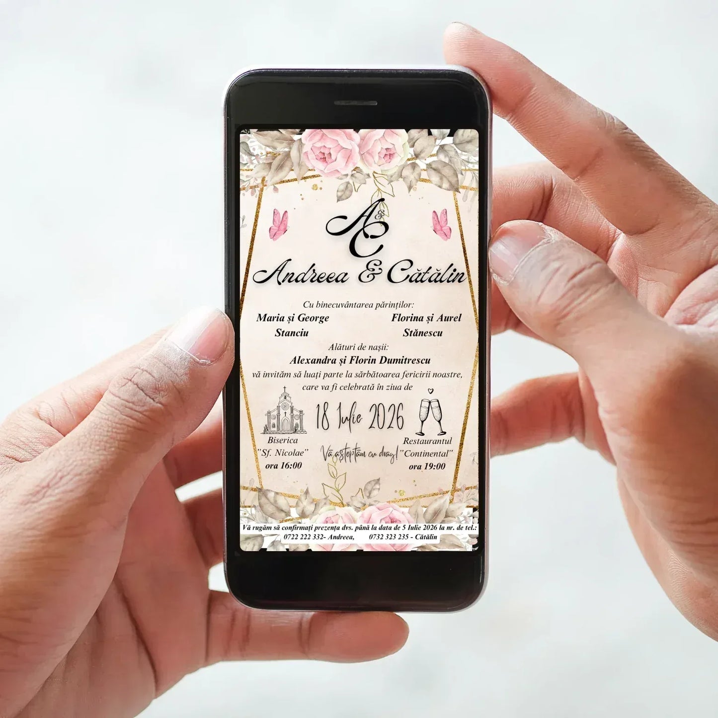 Invitatie Digitala cod Magnific C.42-10042 - MirajulNuntii.ro