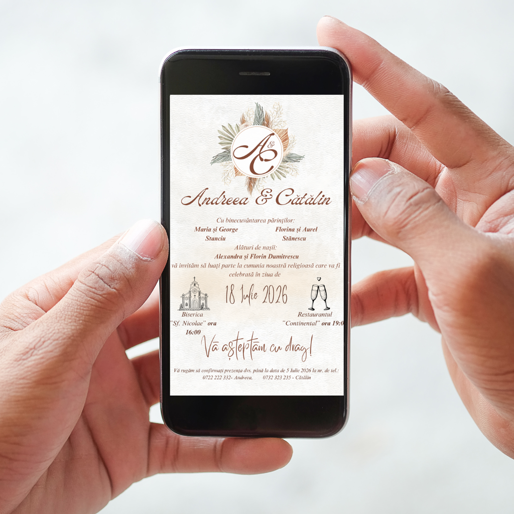 Invitatie Digitala cod Magnific C.29 - MirajulNuntii.ro