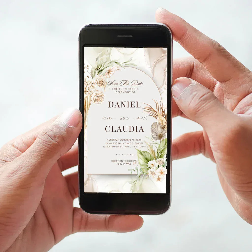 Invitatie Digitala cod Magnific C.39 - 10039 - MirajulNuntii.ro