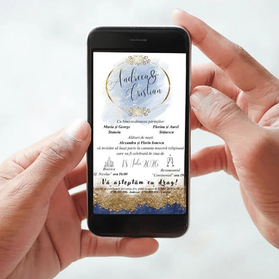Invitatie Digitala cod Magnific C.35 - MirajulNuntii.ro