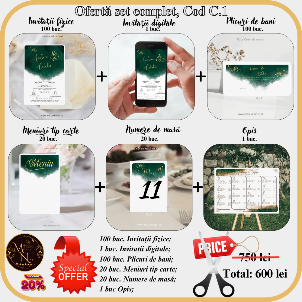 Pachet PROMO cod C.1 - MirajulNuntii.ro