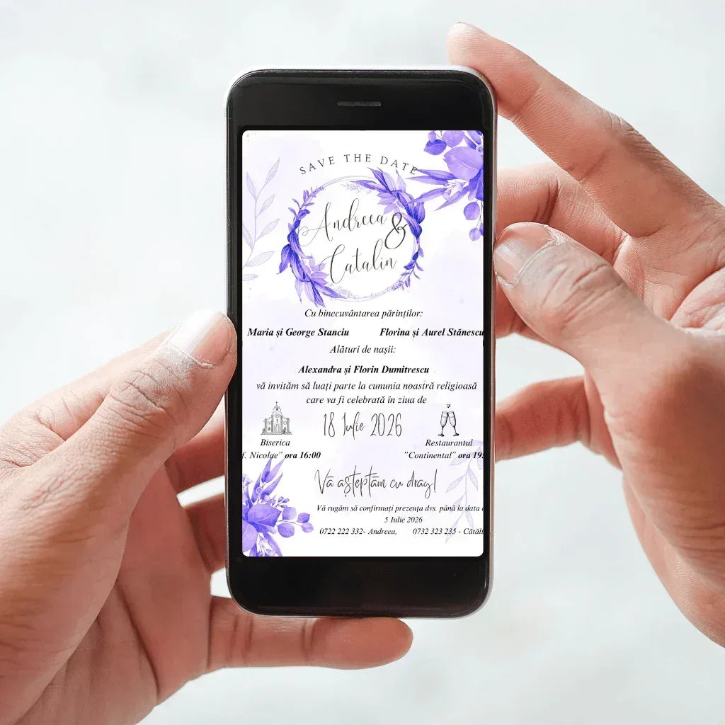 Invitatie Digitala cod Magnific C.31 - MirajulNuntii.ro