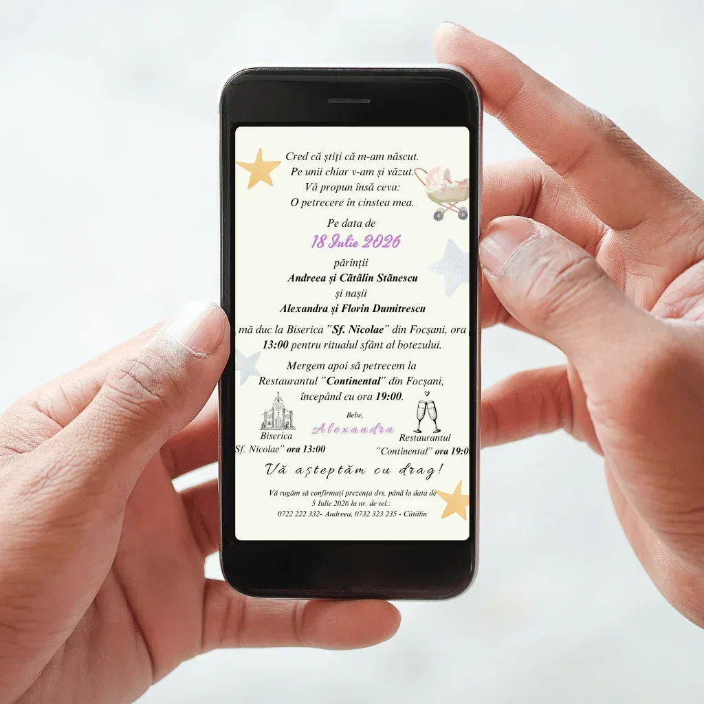 Invitatie Digitala cod Magnific B.7 - MirajulNuntii.ro