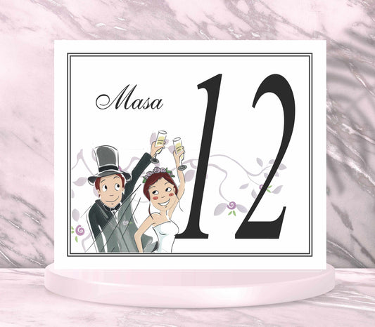 Numar de masa cod miraj-1058 - MirajulNuntii.ro