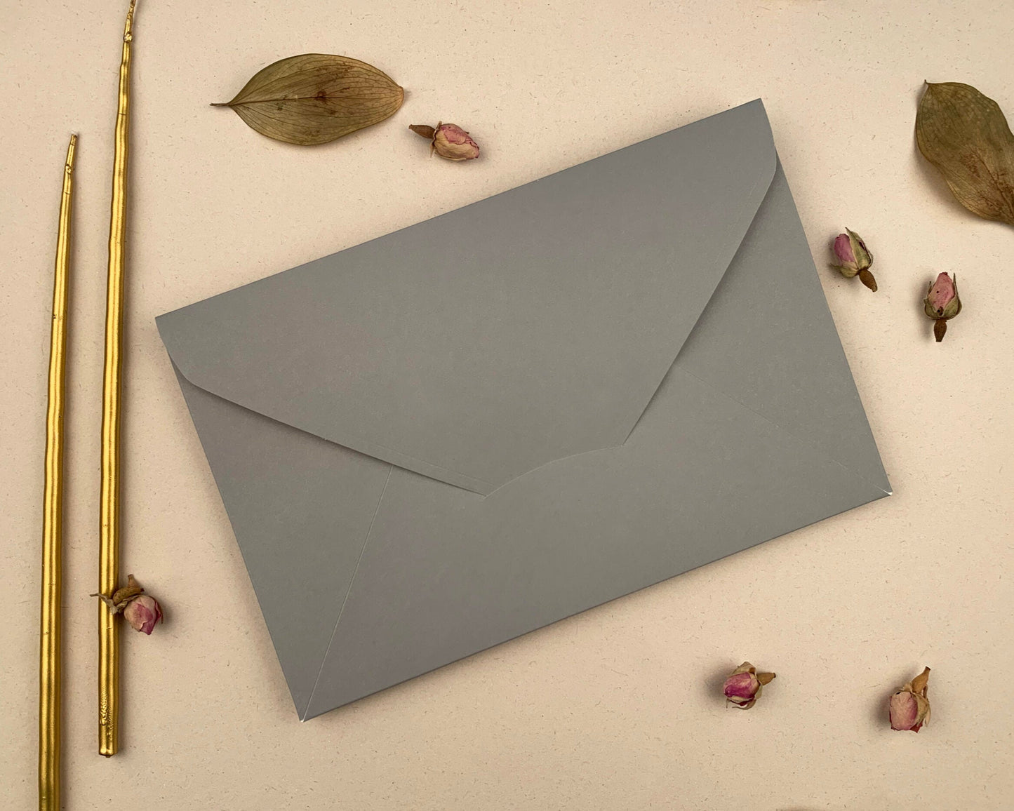 Plic Invitatie - C14x21 cm, 210gr. gri - orizontal
