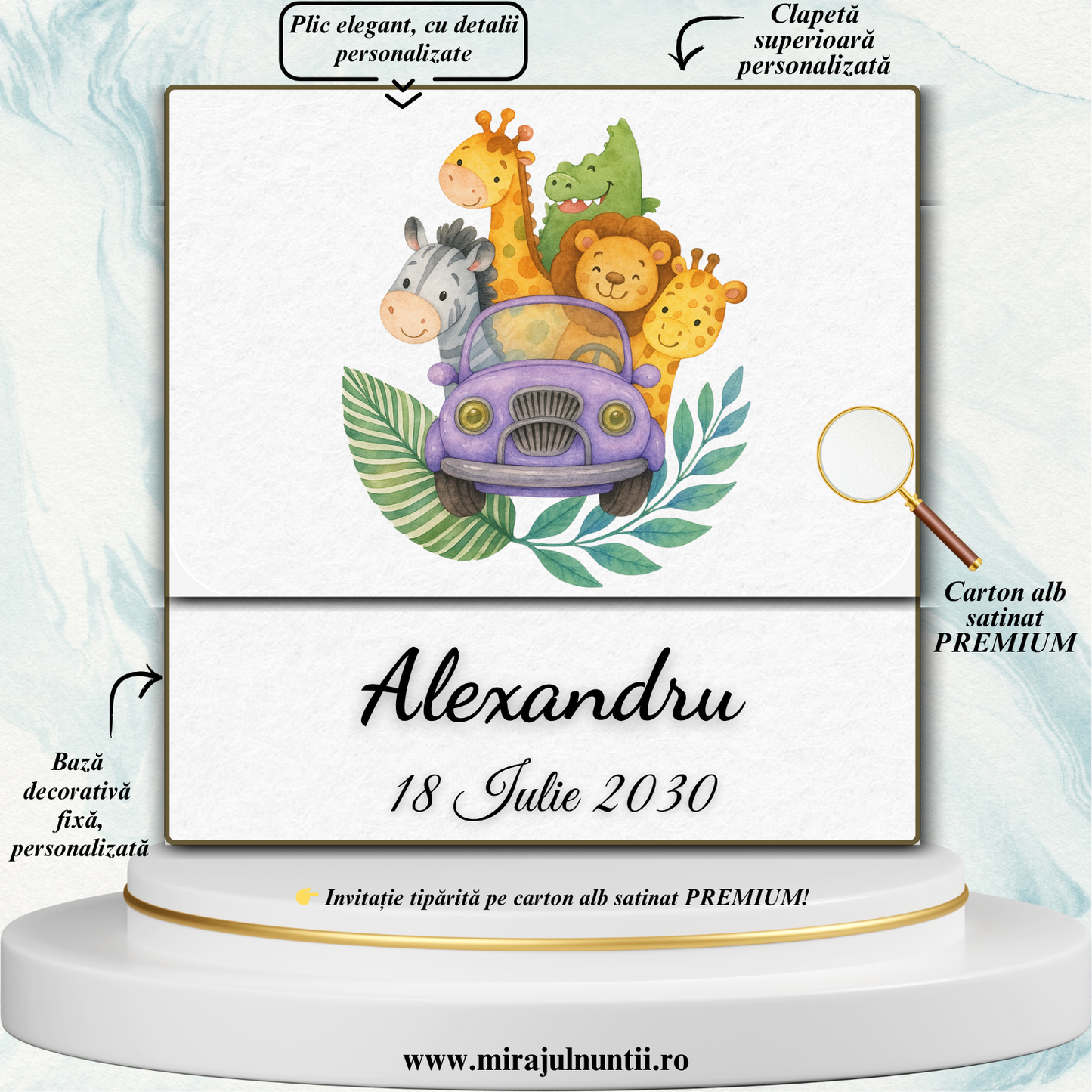 Invitatii botez cod Miraj - 7601