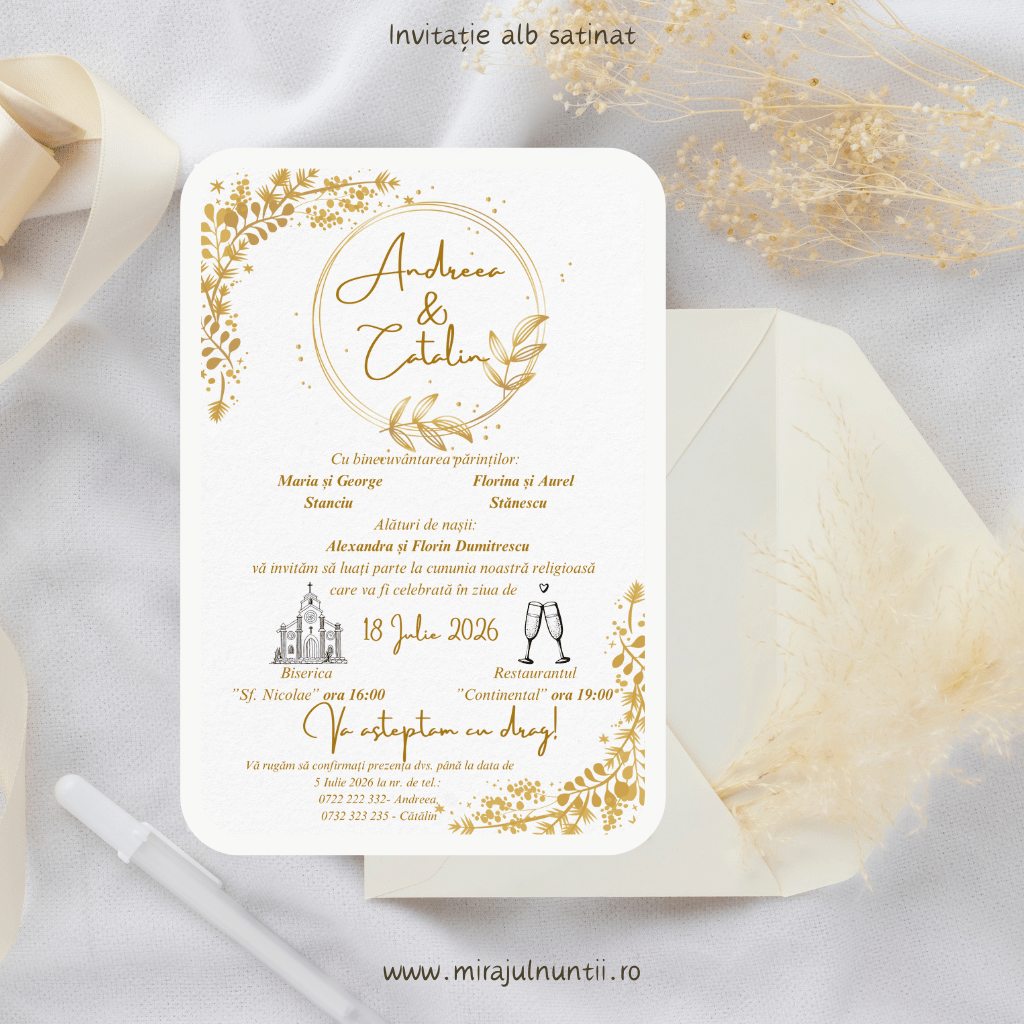 Invitatie cod Magnific C.13 - MirajulNuntii.ro