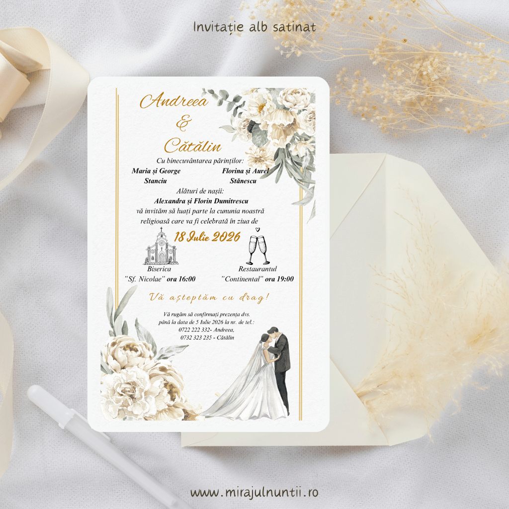 Invitatie nuntă cod Magnific C.8 - MirajulNuntii.ro
