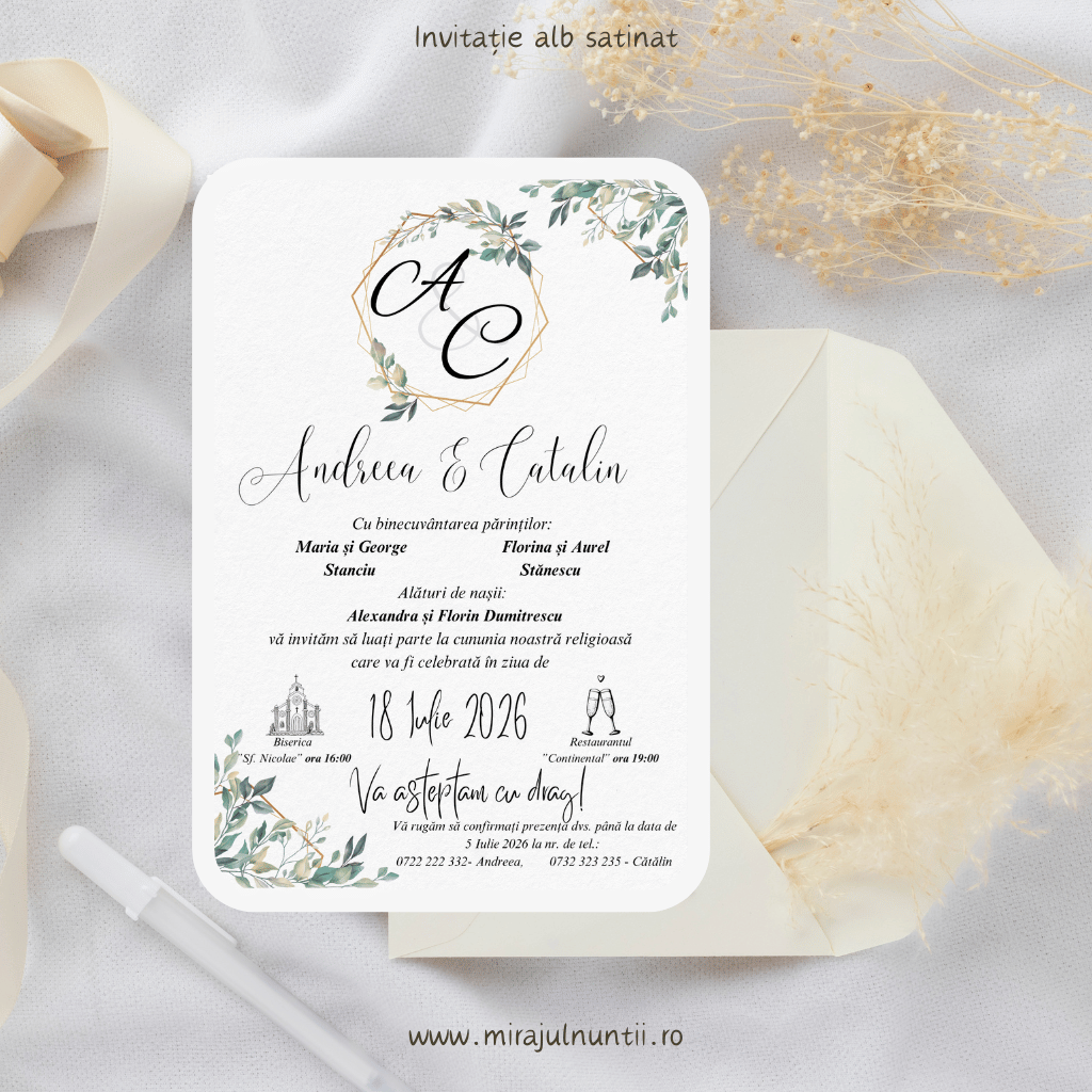 Invitație cod Magnific C.22 - MirajulNuntii.ro