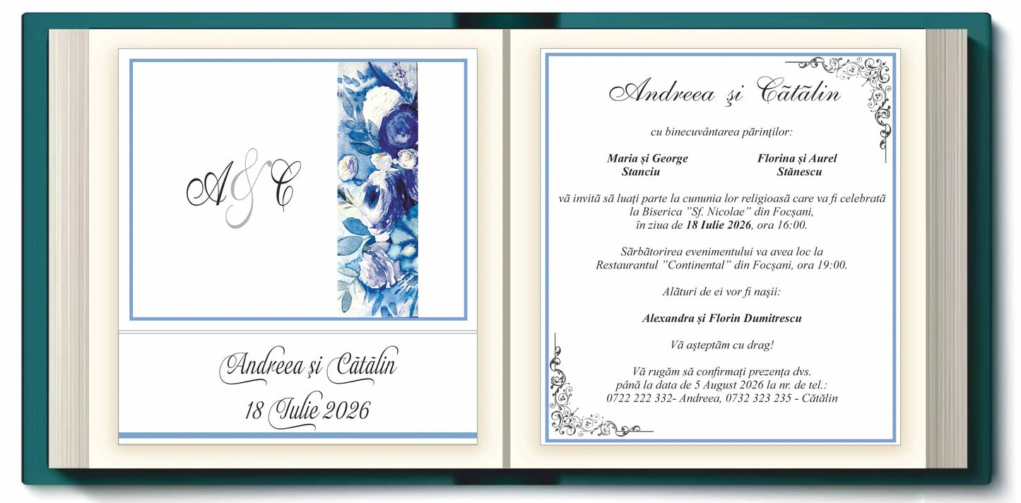 Invitatie NUNTA Digitala - cod 2022 - MirajulNuntii.ro