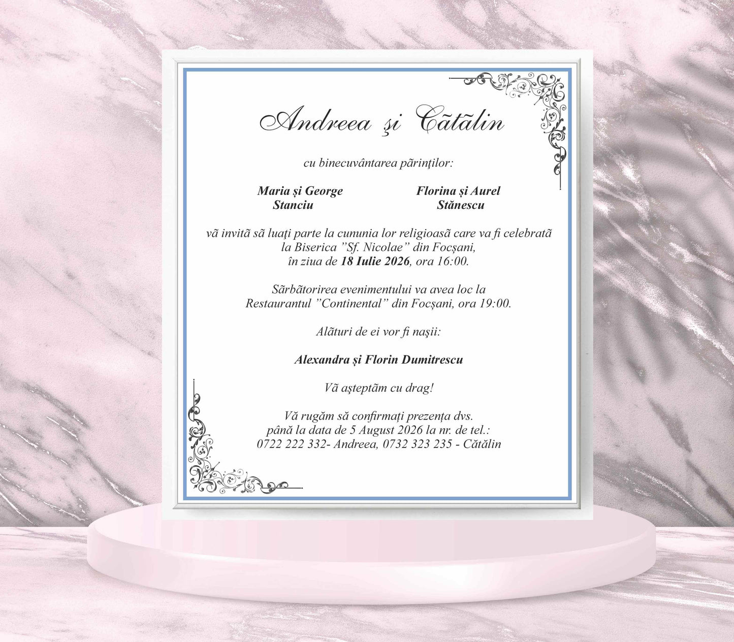 Invitatii nunta cod Miraj-2022 - MirajulNuntii.ro