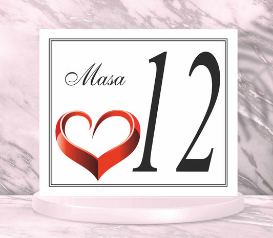 Numar de masa cod miraj-2050 - MirajulNuntii.ro