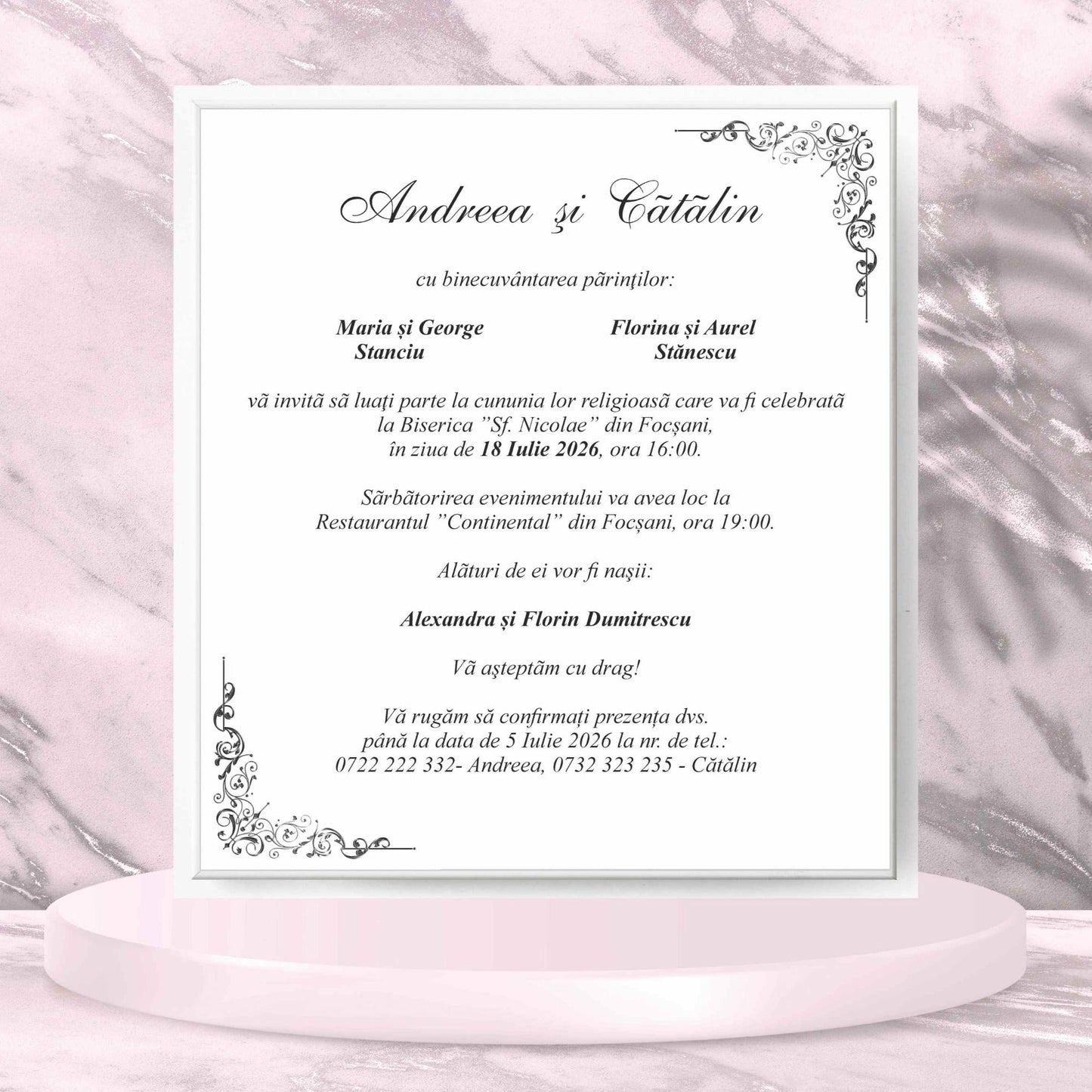 Invitatii nunta cod Miraj 5044 - MirajulNuntii.ro