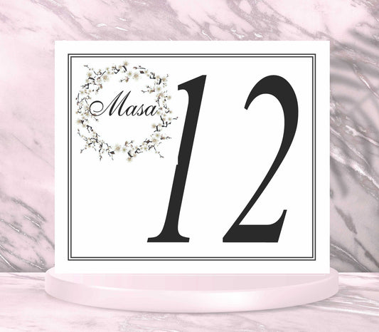 Numar de masa cod miraj-2072 - MirajulNuntii.ro