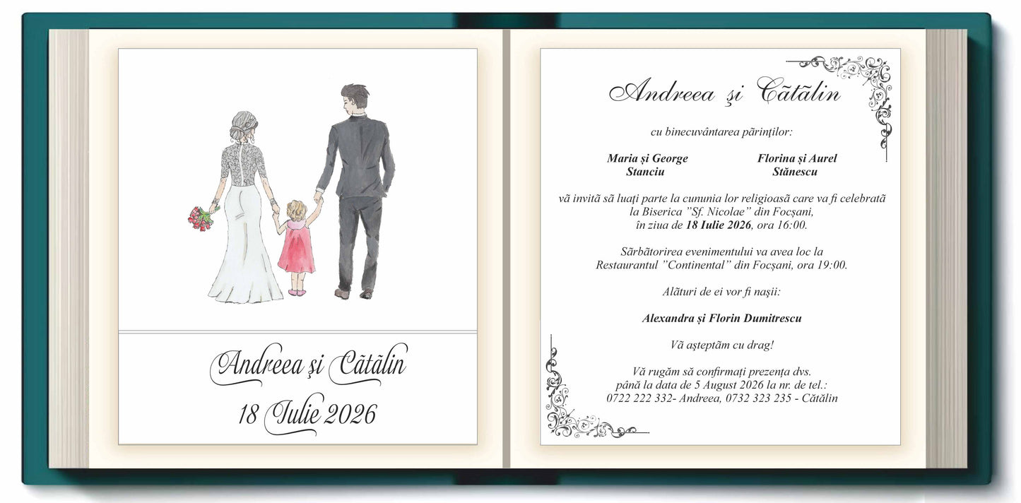 Invitatie NUNTA Digitala - cod 20791 - MirajulNuntii.ro