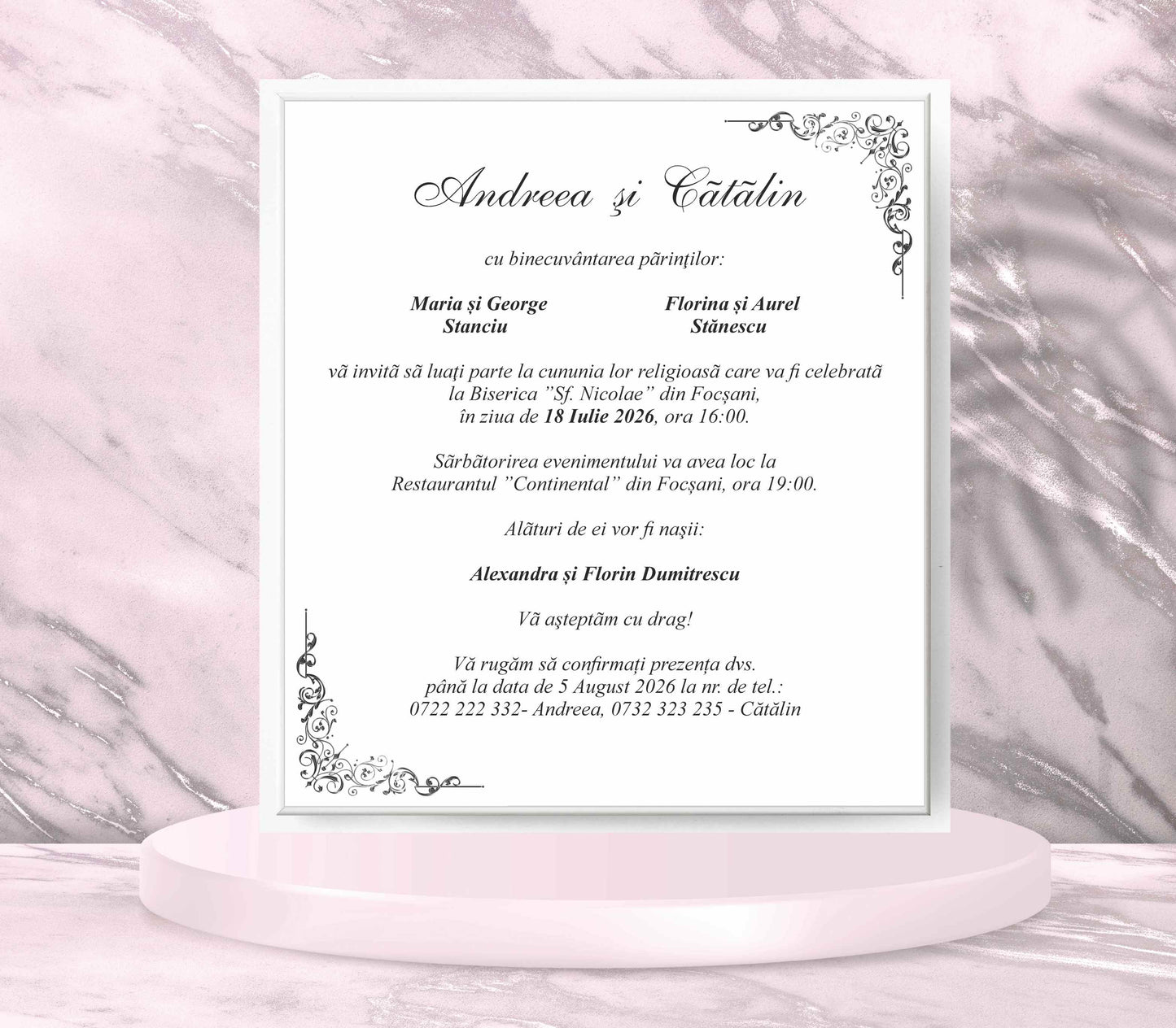 Invitatii nunta cod Miraj-10581 - MirajulNuntii.ro