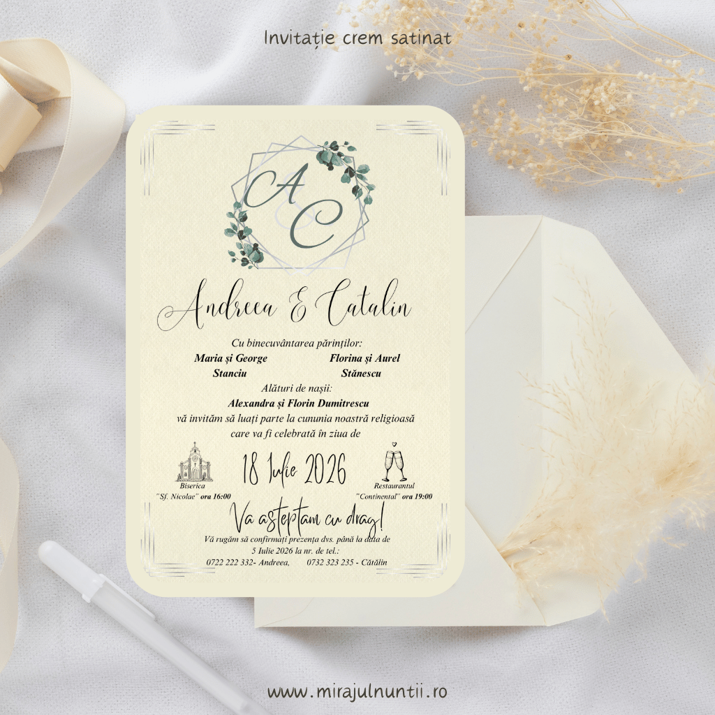 Invitatie cod Magnific C.28 - MirajulNuntii.ro