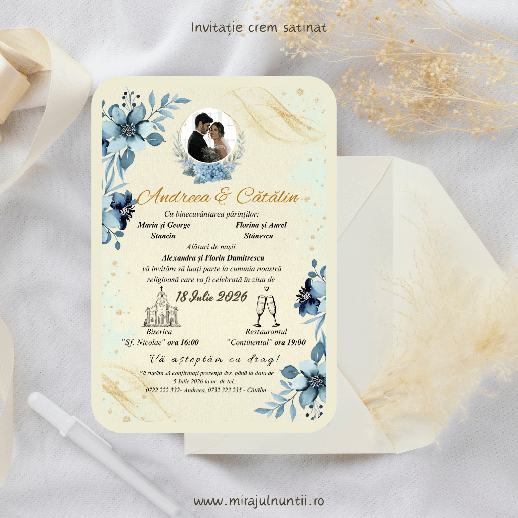 Invitatie nuntă cod Magnific C.5 - MirajulNuntii.ro