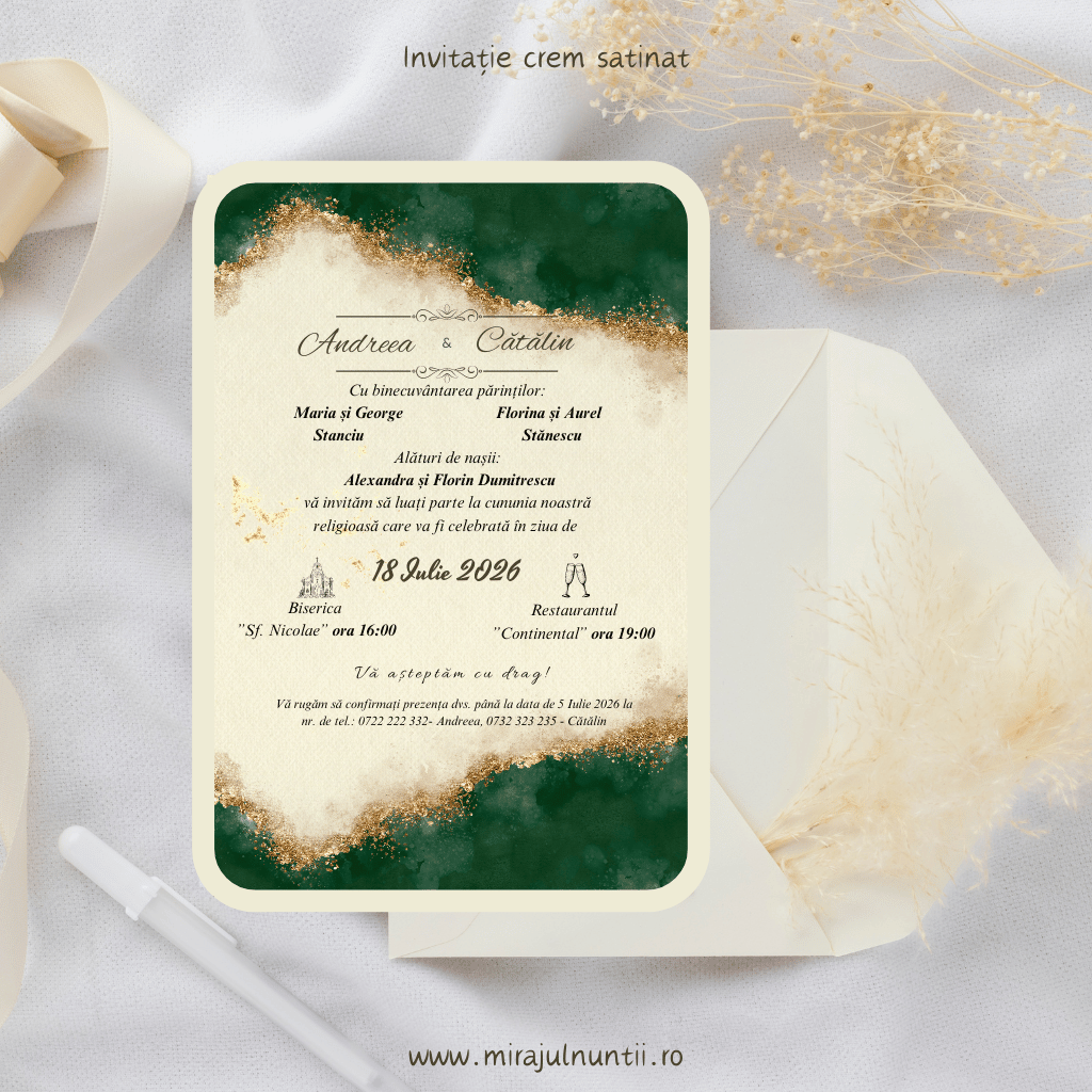 Invitatie nuntă cod Magnific C.4 - MirajulNuntii.ro