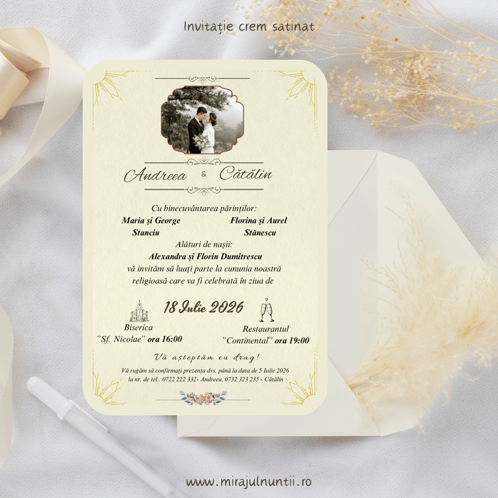 Invitatie nuntă cod Magnific C.2 - MirajulNuntii.ro