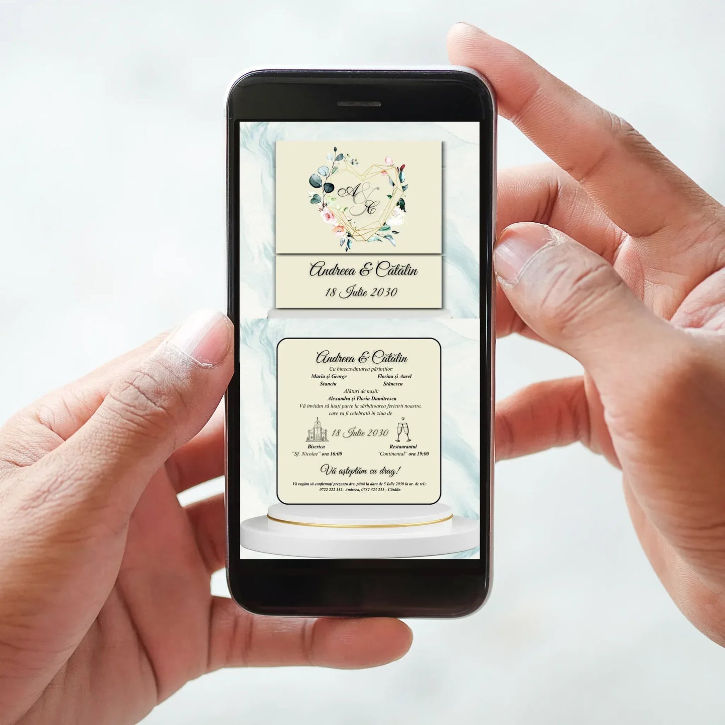 Invitatie NUNTA Digitala - cod 20691 - MirajulNuntii.ro