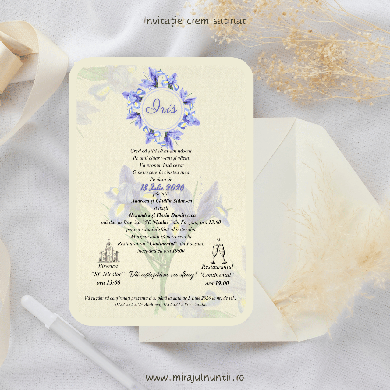 Invitație de botez cod Magnific B.16-20016