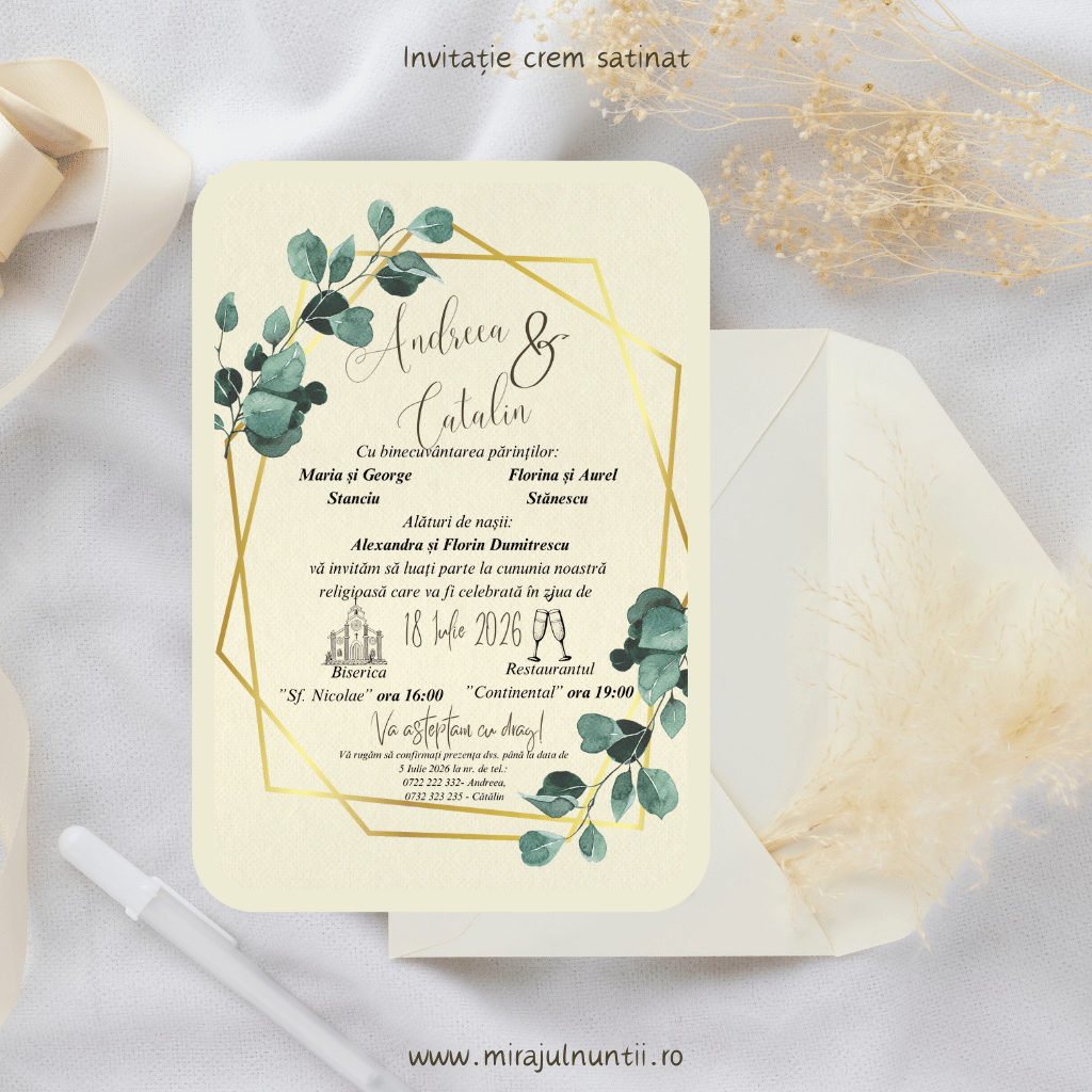 Invitatie cod Magnific C.12 - MirajulNuntii.ro