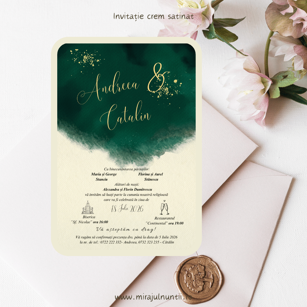 Invitatie nuntă cod Magnific C.1 - MirajulNuntii.ro
