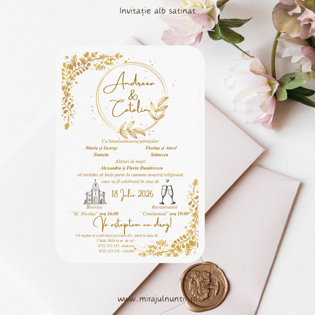 Invitatie cod Magnific C.13 - MirajulNuntii.ro