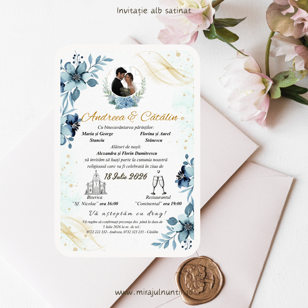 Invitatie nuntă cod Magnific C.5 - MirajulNuntii.ro