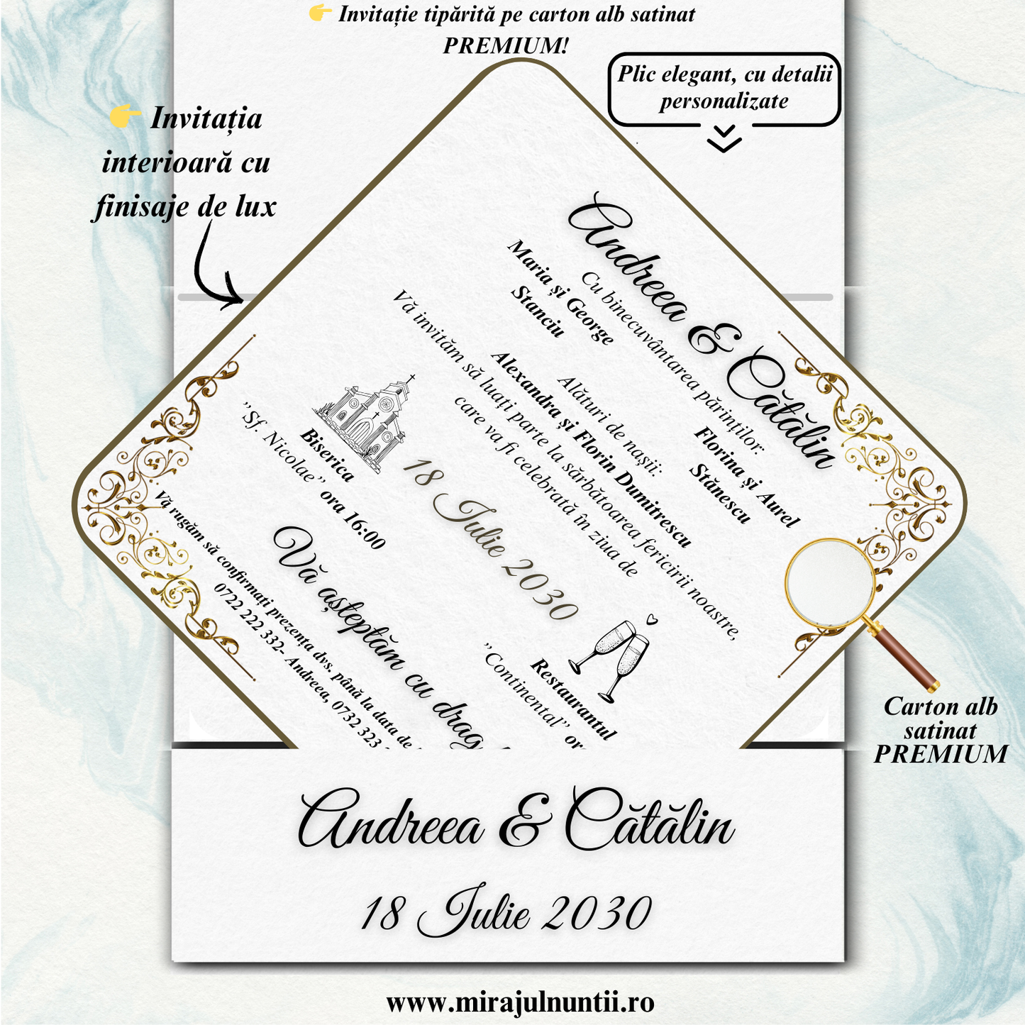 Invitatii nunta cod Miraj-20281