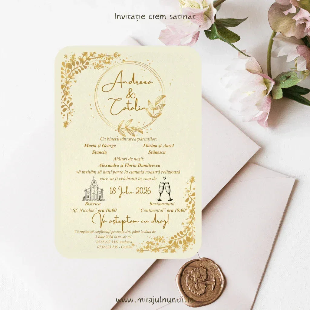 Invitație nuntă cod Magnific C.13-10013 - MirajulNuntii.ro