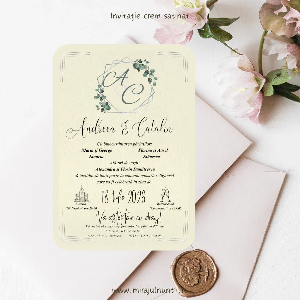 Invitație nuntă cod Magnific C.28-10028 - MirajulNuntii.ro