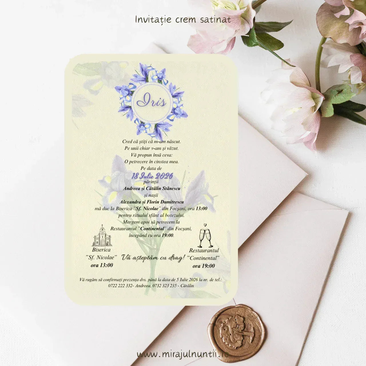 Invitație de botez cod Magnific B.16-20016 - MirajulNuntii.ro