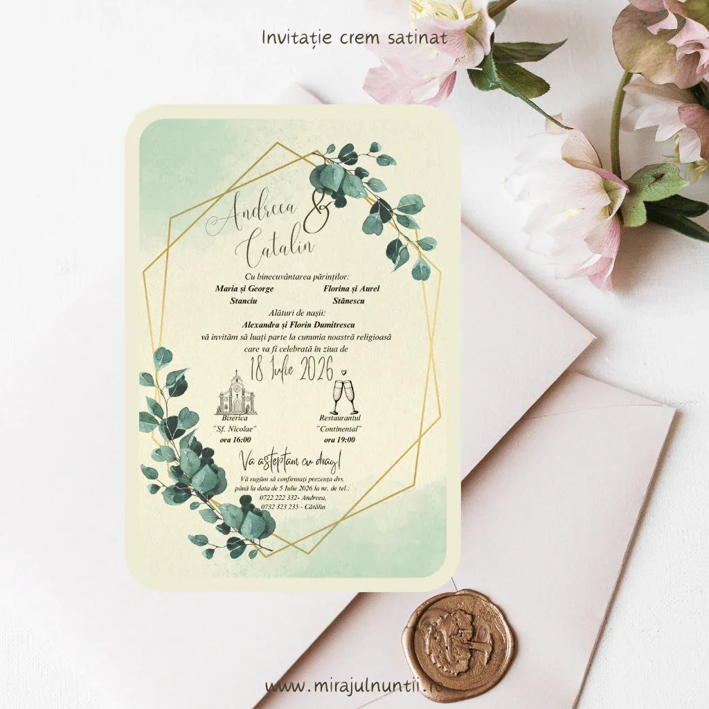 Invitație nuntă cod Magnific C.24-10024 - MirajulNuntii.ro