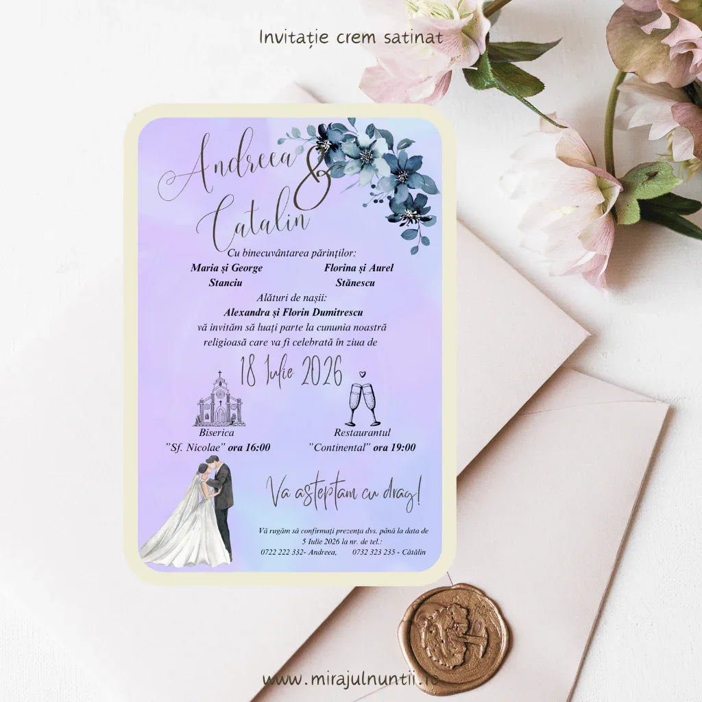 Invitație nuntă cod Magnific C.20-10020 - MirajulNuntii.ro