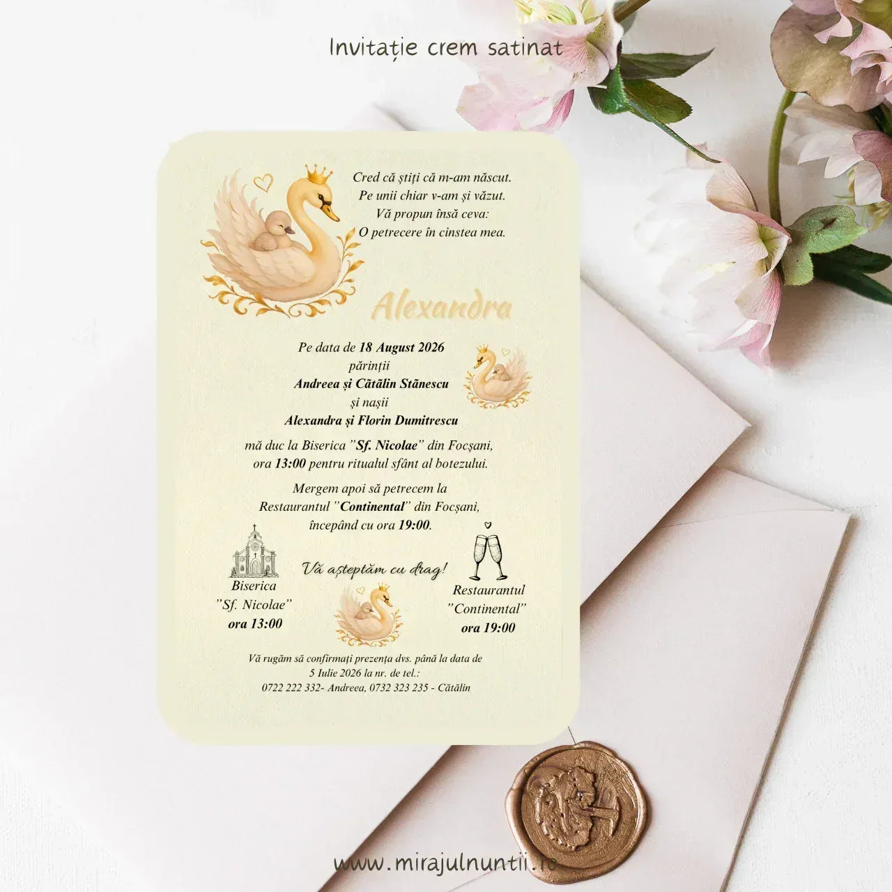 Invitație de botez cod Magnific B.18-20018 - MirajulNuntii.ro