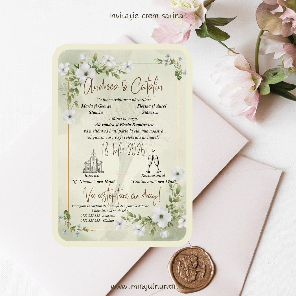 Invitatie cod Magnific C.10 - MirajulNuntii.ro