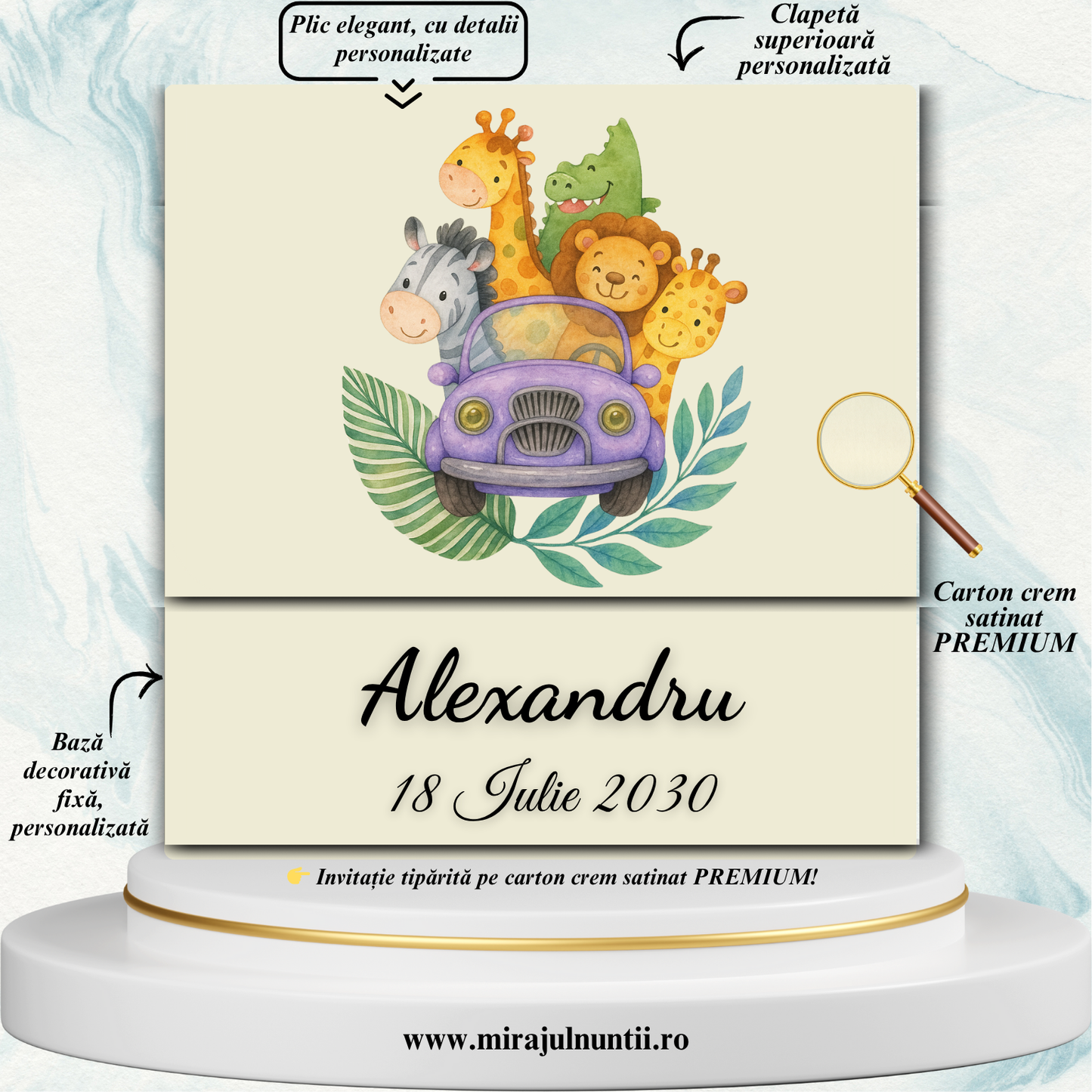 Invitatii botez cod Miraj - 7601