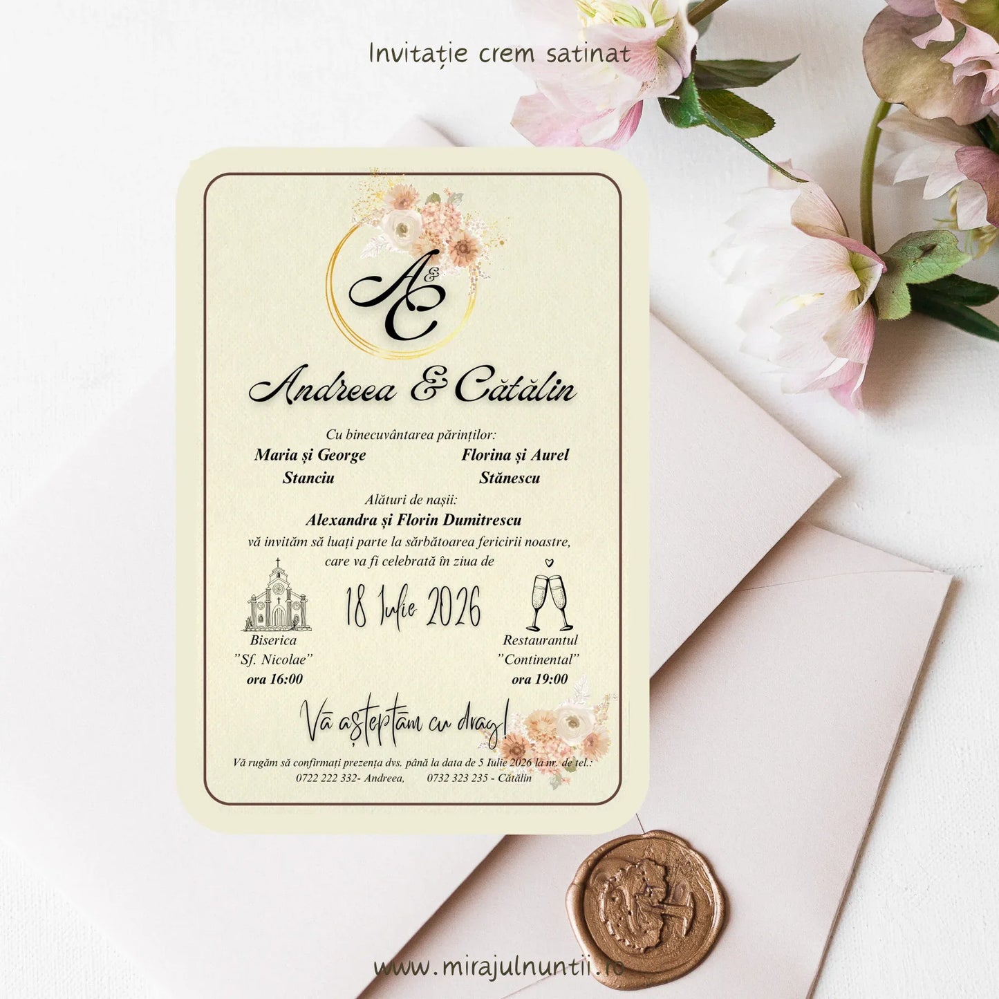 Invitație nuntă cod Magnific C.44-10044 - MirajulNuntii.ro