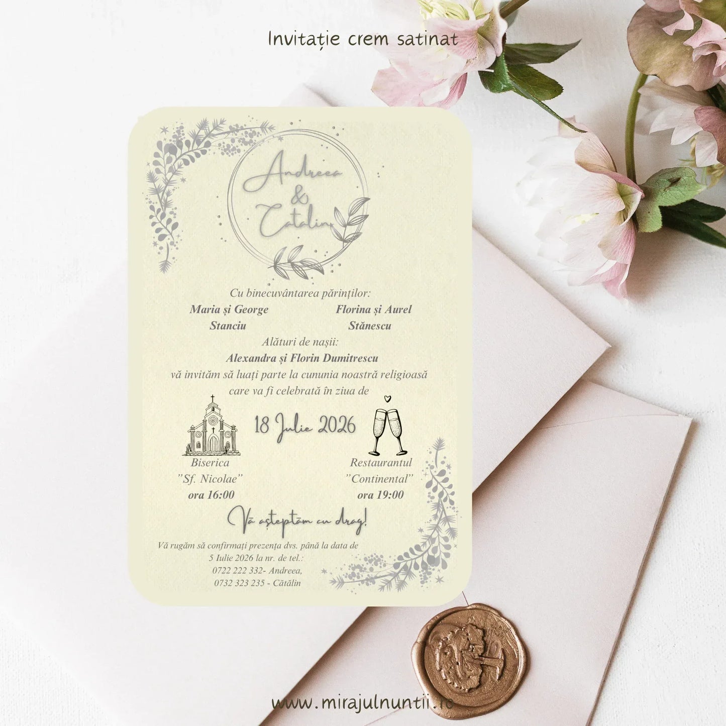 Invitație nuntă cod Magnific C.13-10013.2 - MirajulNuntii.ro