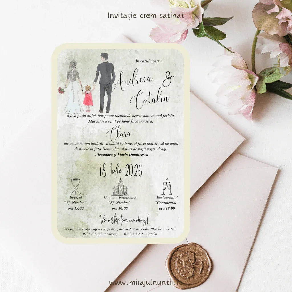 Invitație nuntă cod Magnific C.23-10023 - MirajulNuntii.ro