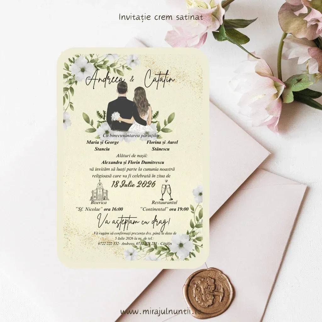 Invitație nuntă cod Magnific C.9-10009 - MirajulNuntii.ro
