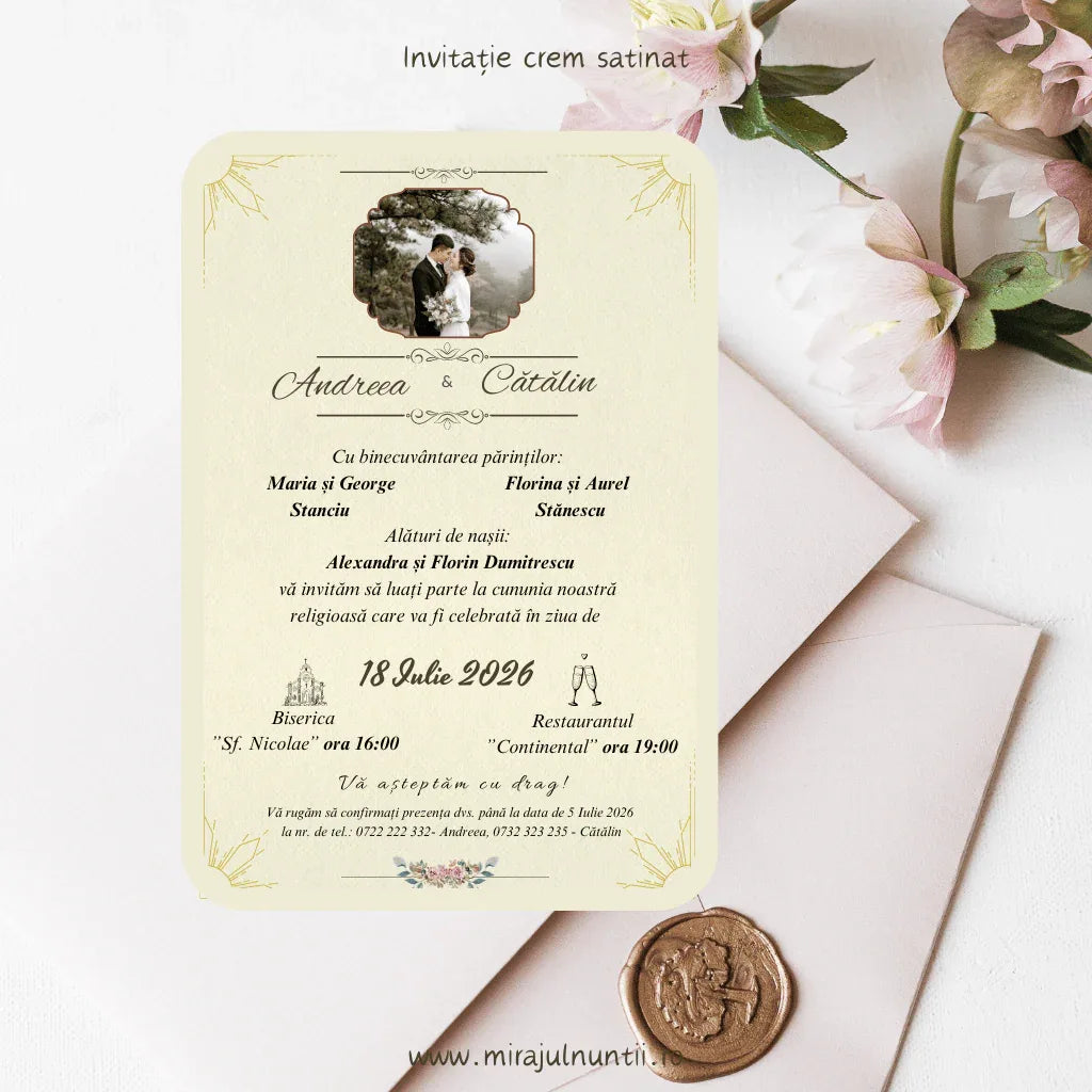 Invitație nuntă cod Magnific C.2-10002 - MirajulNuntii.ro