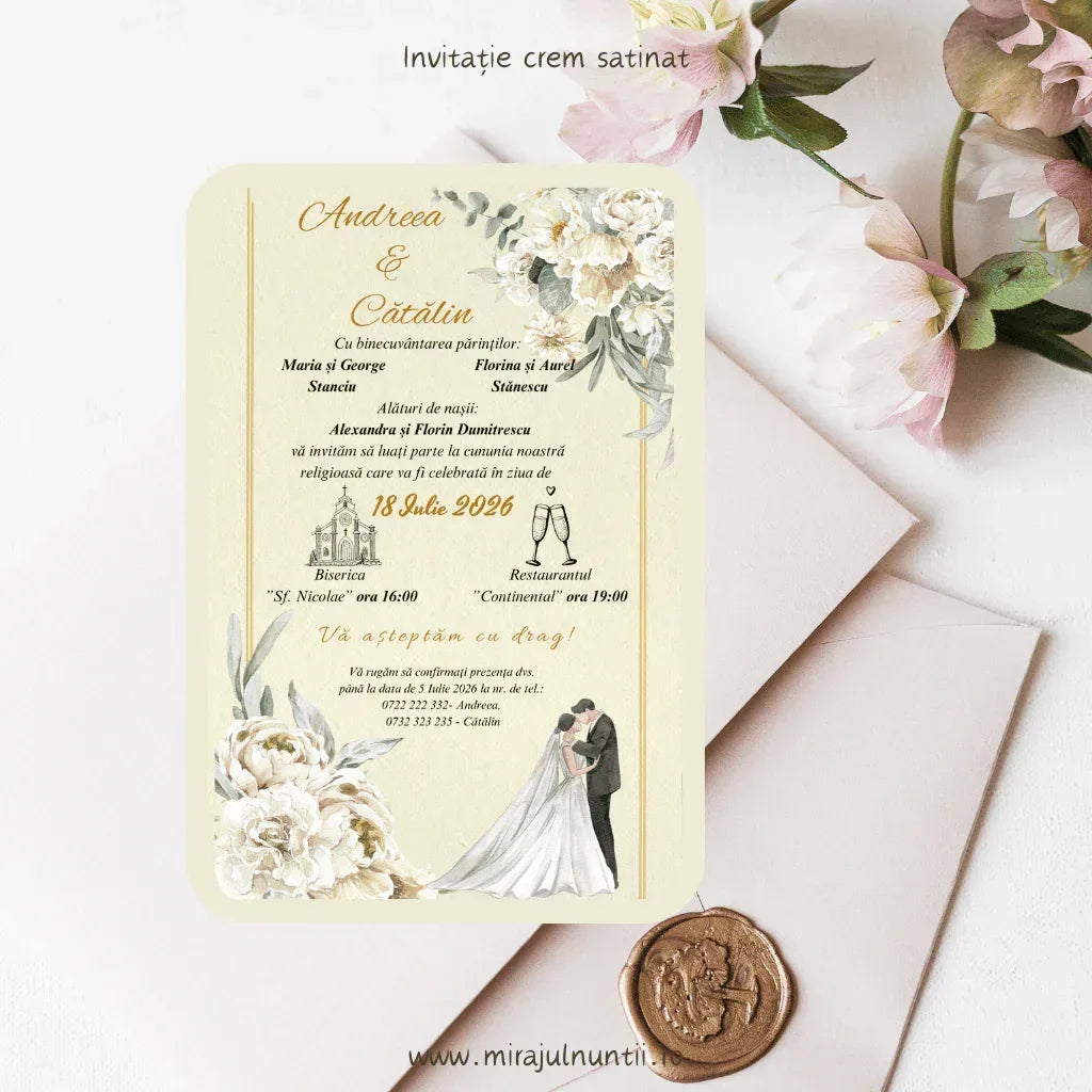 Invitație nuntă cod Magnific C.8-10008 - MirajulNuntii.ro