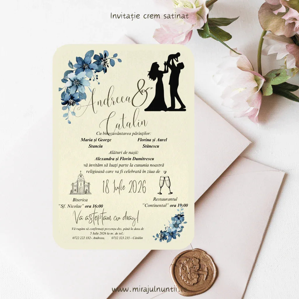 Invitație nuntă cod Magnific C.21-10021 - MirajulNuntii.ro
