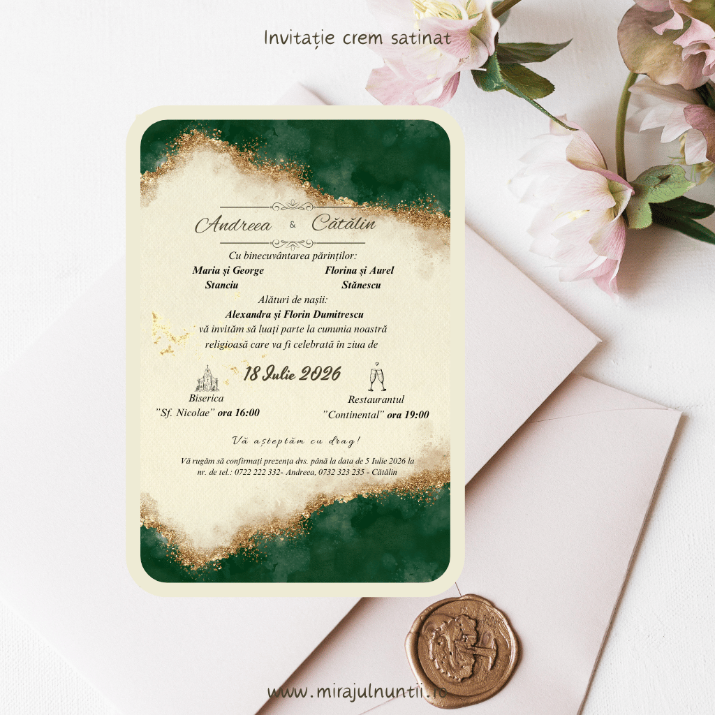 Invitatie nuntă cod Magnific C.4 - MirajulNuntii.ro
